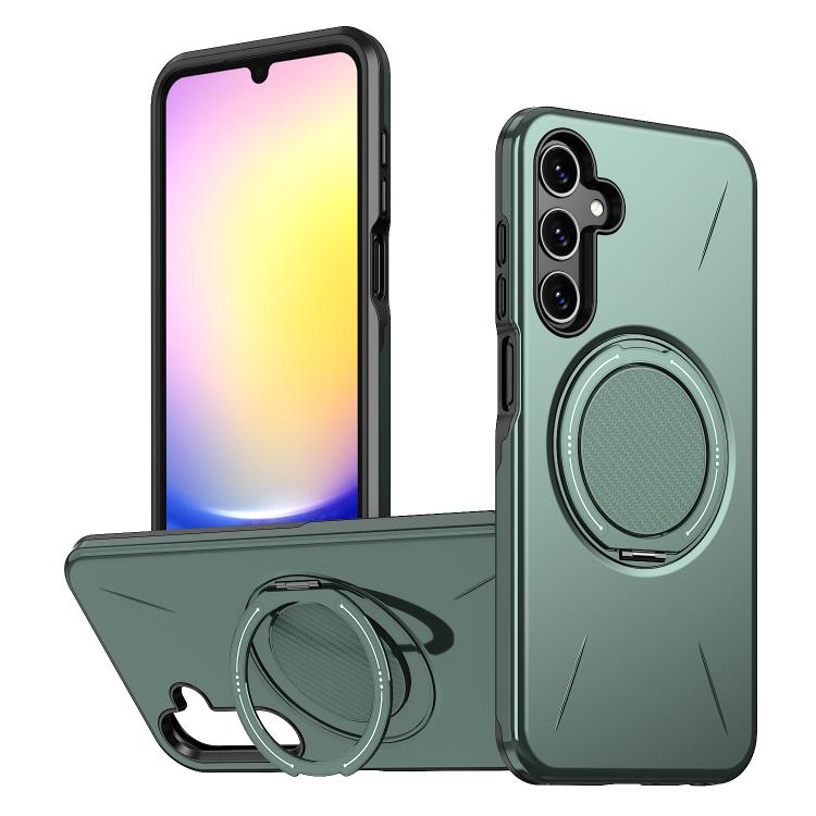 Supporto girevole in metallo, custodia ibrida per telefono MagSafe in TPU e PC., For Samsung Galaxy A36 5G, For Samsung Galaxy A25 4G / 5G, For Samsung Galaxy A55 5G / A35 5G