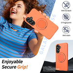 Supporto girevole in metallo, custodia ibrida per telefono MagSafe in TPU e PC., For Samsung Galaxy A36 5G, For Samsung Galaxy A25 4G / 5G, For Samsung Galaxy A55 5G / A35 5G