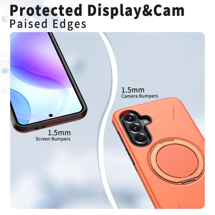 Supporto girevole in metallo, custodia ibrida per telefono MagSafe in TPU e PC., For Samsung Galaxy A36 5G, For Samsung Galaxy A25 4G / 5G, For Samsung Galaxy A55 5G / A35 5G