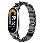 Cinturino per orologio xDfind in acciaio inossidabile con catena a maglia singola in denim., For Xiaomi Smart Band 10 / 9 / 8