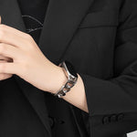 Cinturino per orologio xDfind in acciaio inossidabile con catena a maglia singola in denim., For Xiaomi Smart Band 10 / 9 / 8