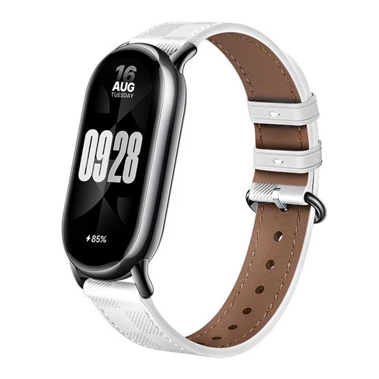 Cinturino per orologio xDfind in pelle con trama a quadri, For Xiaomi Smart Band 10 / 9 / 8
