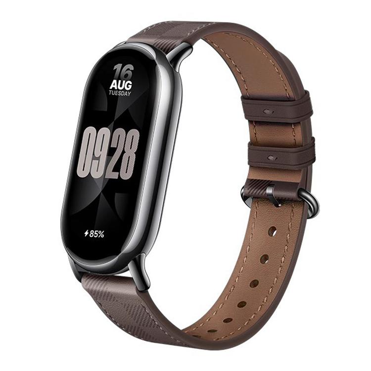 Cinturino per orologio xDfind in pelle con trama a quadri, For Xiaomi Smart Band 10 / 9 / 8