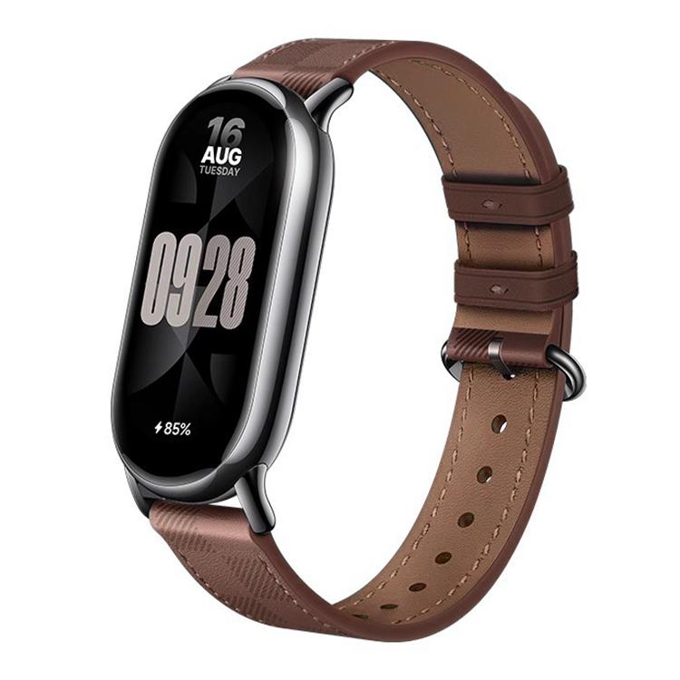Cinturino per orologio xDfind in pelle con trama a quadri, For Xiaomi Smart Band 10 / 9 / 8