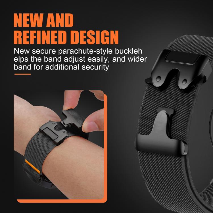 Cinturino per orologio in nylon elasticizzato con fibbia a paracadute xDfind, For Samsung Galaxy Watch8 / Watch8 Classic