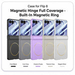 Custodia per telefono GKK con MagSafe integrato e copertura completa magnetica., For Galaxy Z Flip8 5G, For Samsung Galaxy Z Flip7 5G