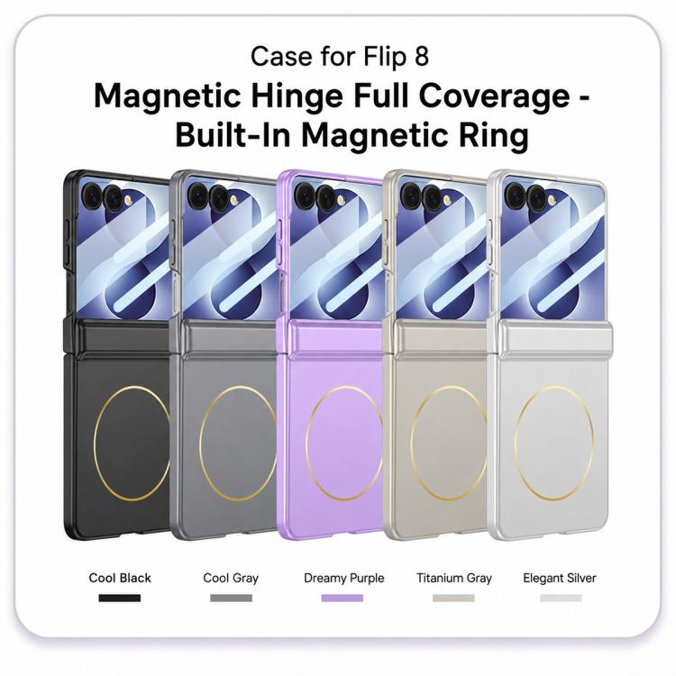 Custodia per telefono GKK con MagSafe integrato e copertura completa magnetica., For Galaxy Z Flip8 5G, For Samsung Galaxy Z Flip7 5G