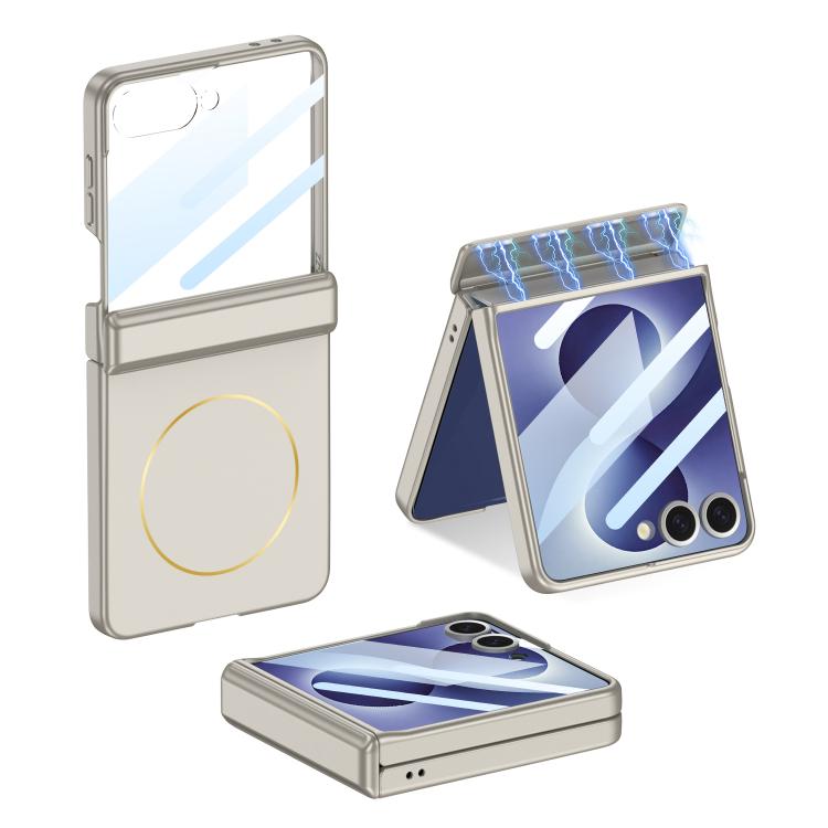 Custodia per telefono GKK con MagSafe integrato e copertura completa magnetica., For Galaxy Z Flip8 5G, For Samsung Galaxy Z Flip7 5G
