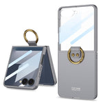 Custodia per telefono GKK con anello integrato ultra sottile, For Galaxy Z Flip8 5G, For Samsung Galaxy Z Flip7 5G