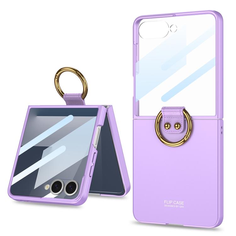 Custodia per telefono GKK con anello integrato ultra sottile, For Galaxy Z Flip8 5G, For Samsung Galaxy Z Flip7 5G