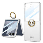 Custodia per telefono GKK con anello integrato ultra sottile, For Galaxy Z Flip8 5G, For Samsung Galaxy Z Flip7 5G