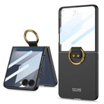 Custodia per telefono GKK con anello integrato ultra sottile, For Galaxy Z Flip8 5G, For Samsung Galaxy Z Flip7 5G