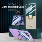 Custodia per telefono GKK con anello integrato ultra sottile, For Galaxy Z Flip8 5G, For Samsung Galaxy Z Flip7 5G