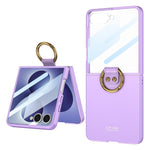 Custodia per telefono GKK con anello integrato ultra sottile, For Galaxy Z Flip8 5G, For Samsung Galaxy Z Flip7 5G