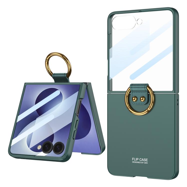 Custodia per telefono GKK con anello integrato ultra sottile, For Galaxy Z Flip8 5G, For Samsung Galaxy Z Flip7 5G