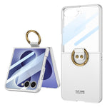 Custodia per telefono GKK con anello integrato ultra sottile, For Galaxy Z Flip8 5G, For Samsung Galaxy Z Flip7 5G