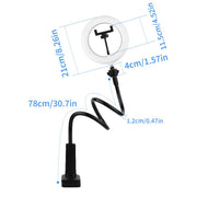 Luce LED ad anello 8 pollici con supporto regolabile per selfie