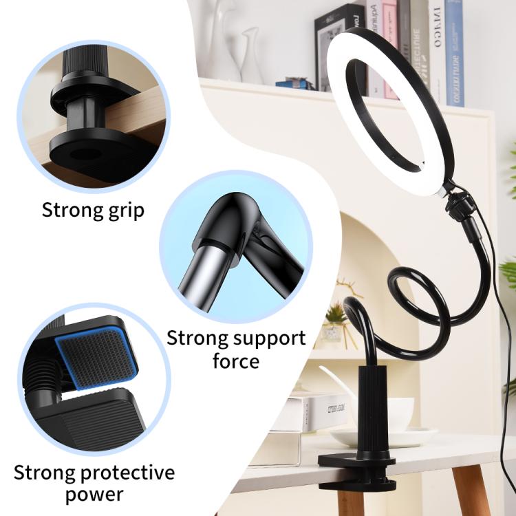 Luce LED ad anello 8 pollici con supporto regolabile