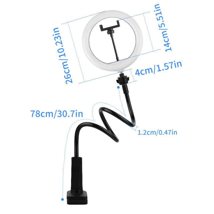 Luce LED anello 10" con supporto regolabile per selfie