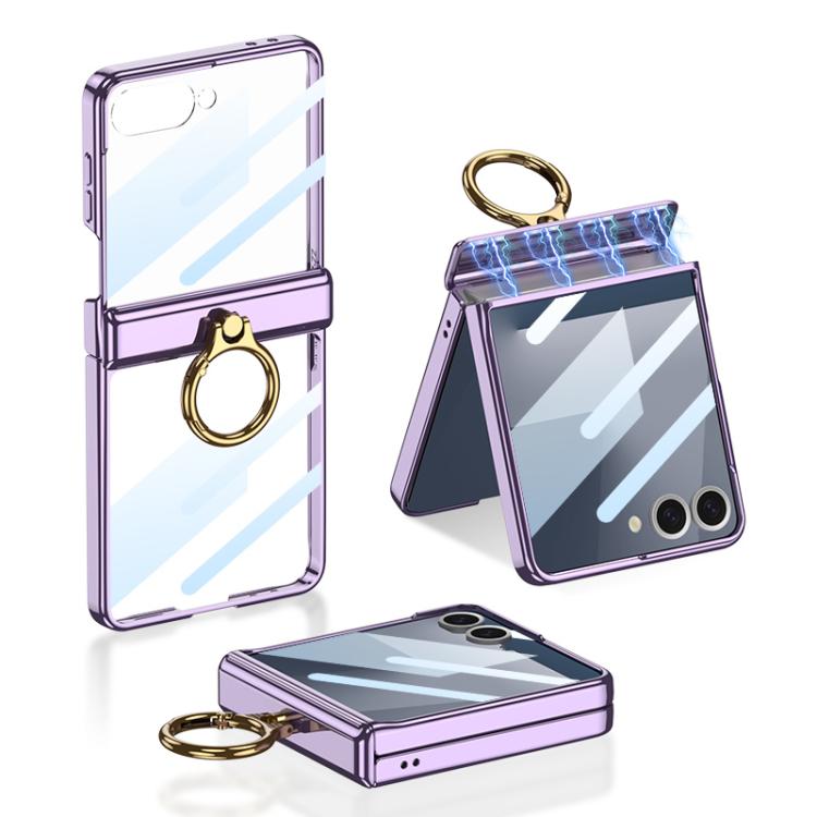 Custodia per telefono GKK Phantom girevole magnetica integrata con anello di supporto, For Galaxy Z Flip8 5G, For Samsung Galaxy Z Flip7 5G