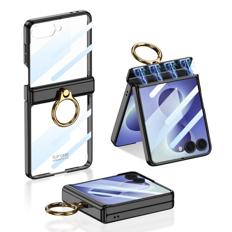 Custodia per telefono GKK Phantom girevole magnetica integrata con anello di supporto, For Galaxy Z Flip8 5G, For Samsung Galaxy Z Flip7 5G