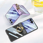 Custodia per telefono GKK Phantom girevole magnetica integrata con anello di supporto, For Galaxy Z Flip8 5G, For Samsung Galaxy Z Flip7 5G
