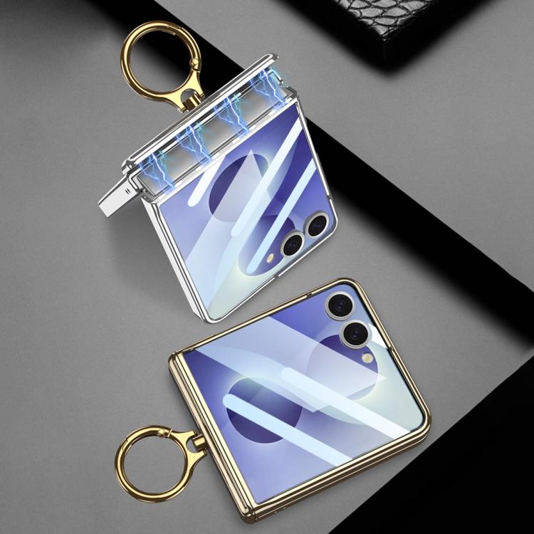 Custodia per telefono GKK Phantom girevole magnetica integrata con anello di supporto, For Galaxy Z Flip8 5G, For Samsung Galaxy Z Flip7 5G