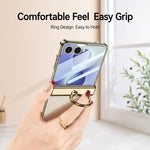 Custodia per telefono GKK Phantom girevole magnetica integrata con anello di supporto, For Galaxy Z Flip8 5G, For Samsung Galaxy Z Flip7 5G