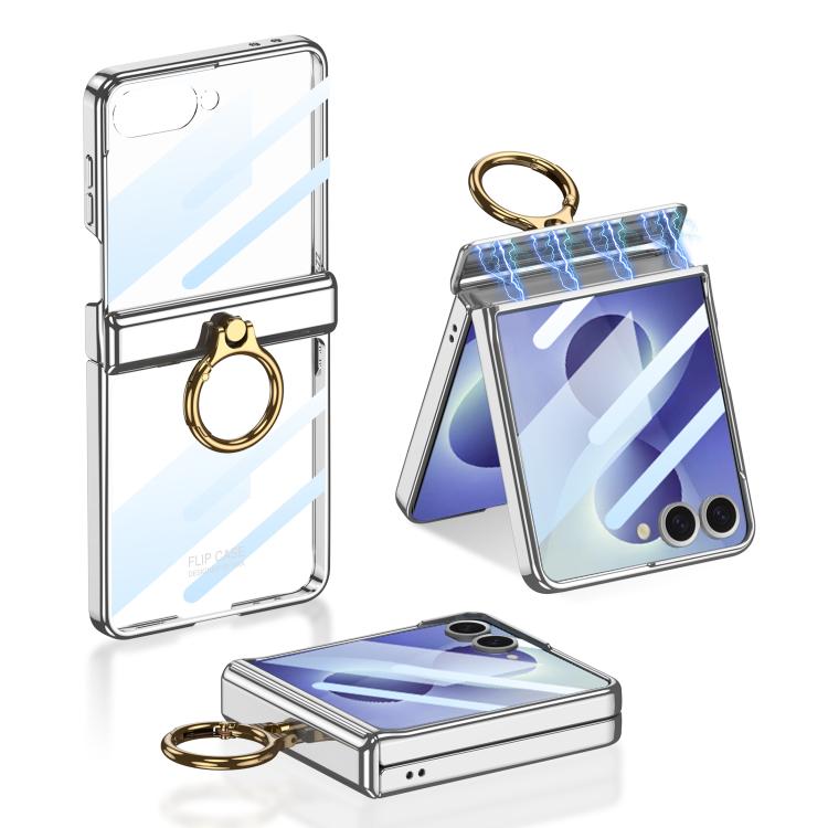 Custodia per telefono GKK Phantom girevole magnetica integrata con anello di supporto, For Galaxy Z Flip8 5G, For Samsung Galaxy Z Flip7 5G