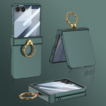 Custodia per telefono GKK ultra sottile con cerniera integrata e anello, copertura completa., For Galaxy Z Flip8 5G, For Samsung Galaxy Z Flip7 5G