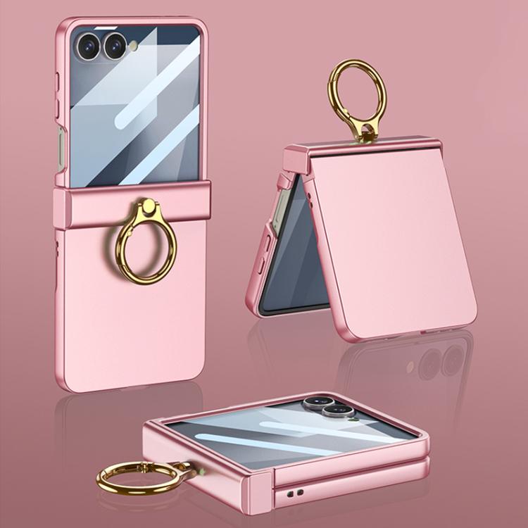 Custodia per telefono GKK ultra sottile con cerniera integrata e anello, copertura completa., For Galaxy Z Flip8 5G, For Samsung Galaxy Z Flip7 5G