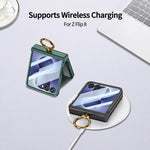 Custodia per telefono GKK ultra sottile con cerniera integrata e anello, copertura completa., For Galaxy Z Flip8 5G, For Samsung Galaxy Z Flip7 5G