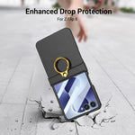 Custodia per telefono GKK ultra sottile con cerniera integrata e anello, copertura completa., For Galaxy Z Flip8 5G, For Samsung Galaxy Z Flip7 5G