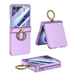 Custodia per telefono GKK ultra sottile con cerniera integrata e anello, copertura completa., For Galaxy Z Flip8 5G, For Samsung Galaxy Z Flip7 5G