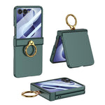 Custodia per telefono GKK ultra sottile con cerniera integrata e anello, copertura completa., For Galaxy Z Flip8 5G, For Samsung Galaxy Z Flip7 5G