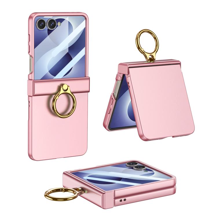 Custodia per telefono GKK ultra sottile con cerniera integrata e anello, copertura completa., For Galaxy Z Flip8 5G, For Samsung Galaxy Z Flip7 5G