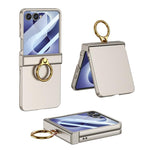 Custodia per telefono GKK ultra sottile con cerniera integrata e anello, copertura completa., For Galaxy Z Flip8 5G, For Samsung Galaxy Z Flip7 5G