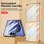 Custodia per telefono GKK con copertura completa e finitura Phantom Electroplating integrata., For Galaxy Z Flip8 5G, For Samsung Galaxy Z Flip7 5G