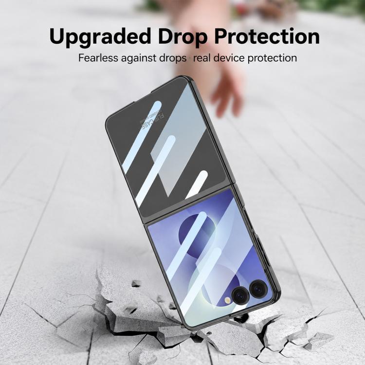 Custodia per telefono GKK con copertura completa e finitura Phantom Electroplating integrata., For Galaxy Z Flip8 5G, For Samsung Galaxy Z Flip7 5G