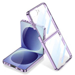 Custodia per telefono GKK con copertura completa e finitura Phantom Electroplating integrata., For Galaxy Z Flip8 5G, For Samsung Galaxy Z Flip7 5G