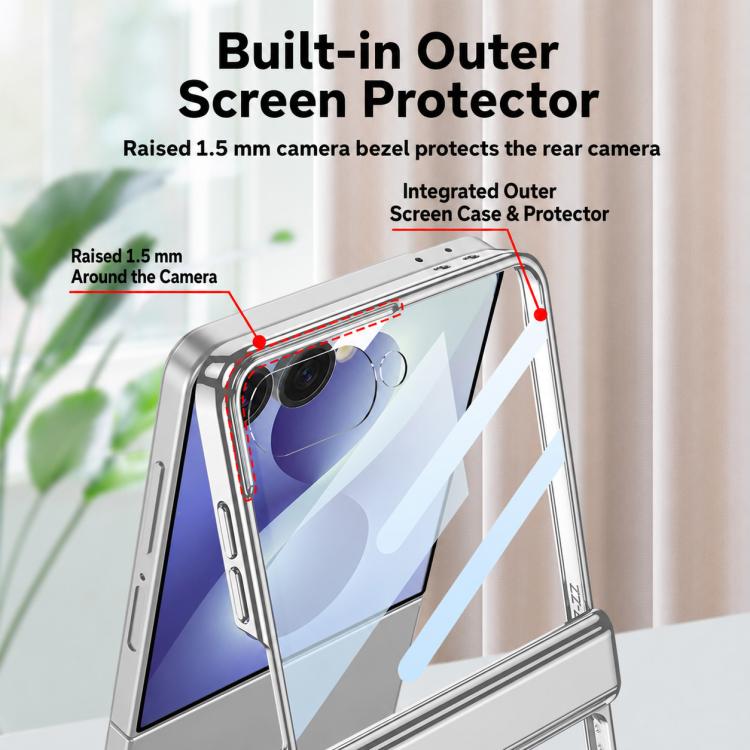 Custodia per telefono GKK con cerniera magnetica integrata e antiurto., For Galaxy Z Flip8 5G, For Samsung Galaxy Z Flip7 5G