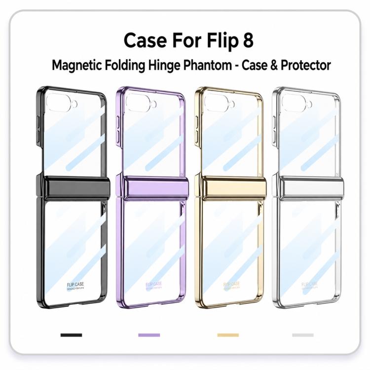 Custodia per telefono GKK con cerniera magnetica integrata e antiurto., For Galaxy Z Flip8 5G, For Samsung Galaxy Z Flip7 5G