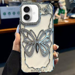 Custodia TPU con farfalla cava per iPhone 16 Pro Max