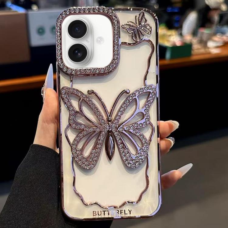 Custodia TPU con farfalla cava per iPhone 16 Pro Max