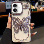 Custodia TPU con farfalla cava per iPhone 16 Pro Max