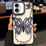 Custodia TPU con farfalla cava per iPhone 16 Pro Max