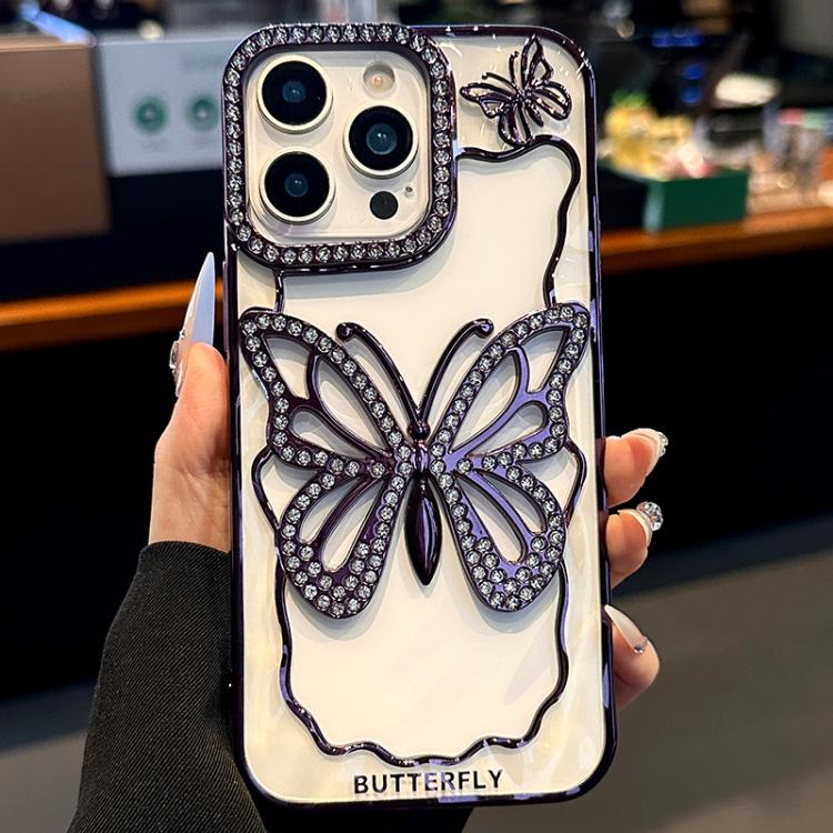 Custodia TPU con farfalla cava per iPhone 16 Pro Max