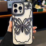 Custodia TPU con farfalla cava per iPhone 16 Pro Max