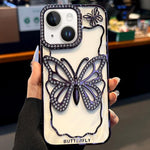 Custodia TPU con farfalla cava per iPhone 15 Plus