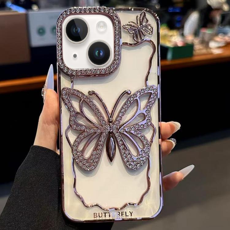 Custodia TPU con farfalla cava per iPhone 15 Plus
